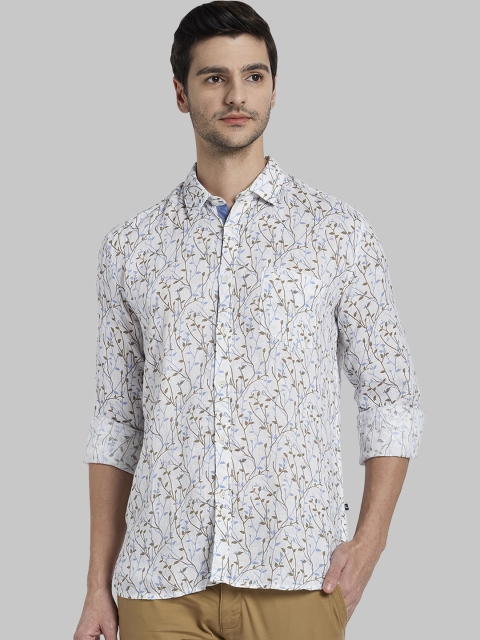 

Parx Men Off-White Regular Fit Printed Casual Shirt