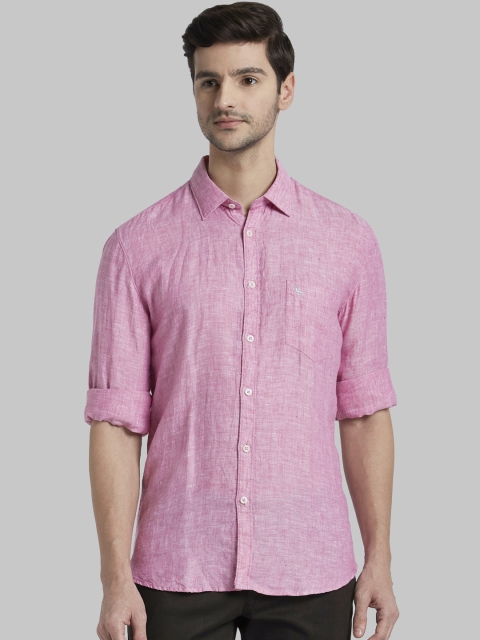 

Parx Men Pink Regular Fit Self Design Casual Shirt