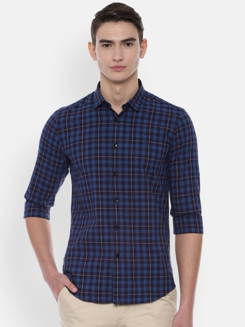 

Allen Solly Sport Men Navy Blue Slim Fit Checked Casual Shirt