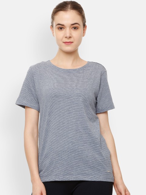 

Van Heusen Woman Blue Striped Top