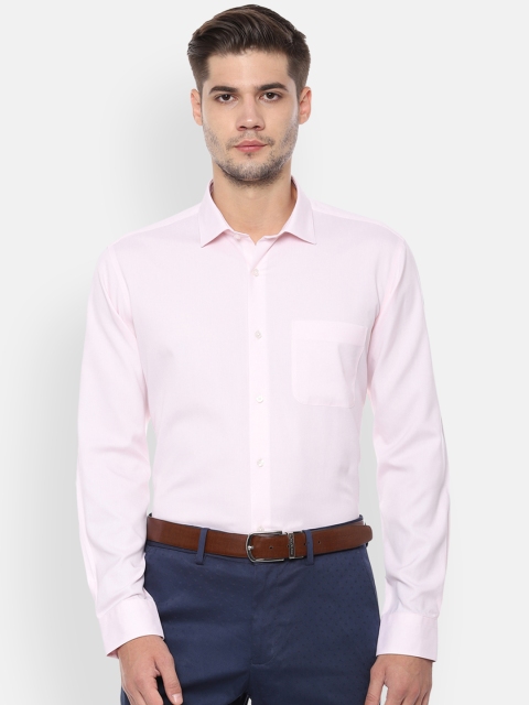 

Van Heusen Men Pink Slim Fit Solid Formal Shirt