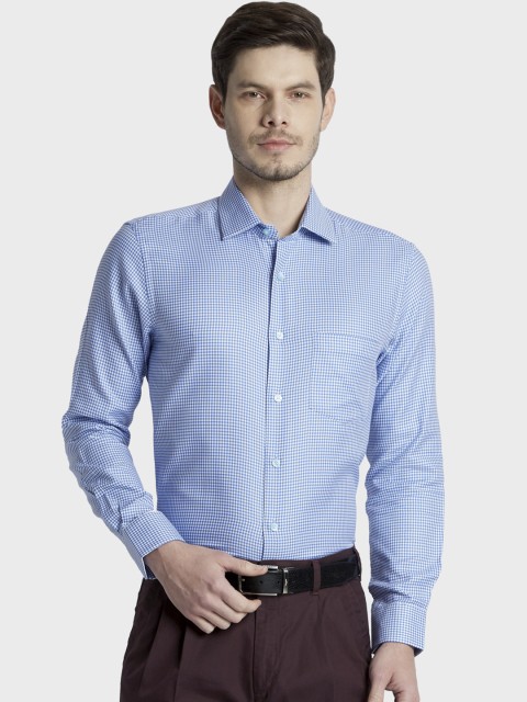 

ColorPlus Men Blue Tailored Fit Printed Formal Shirt
