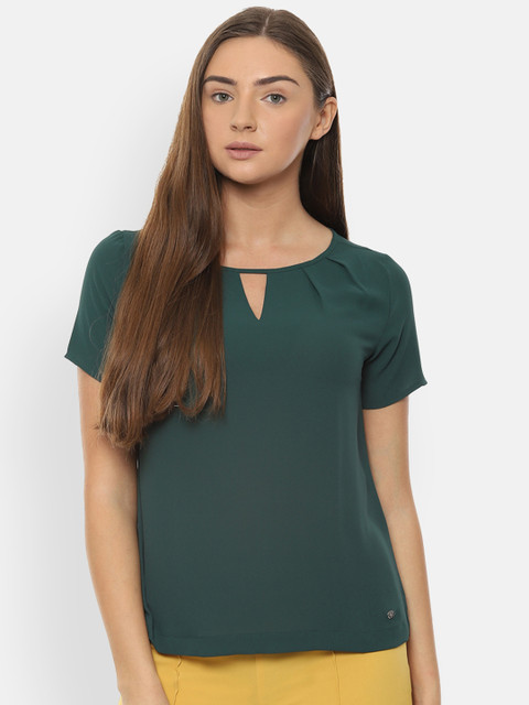 

Allen Solly Woman Women Green Solid Top