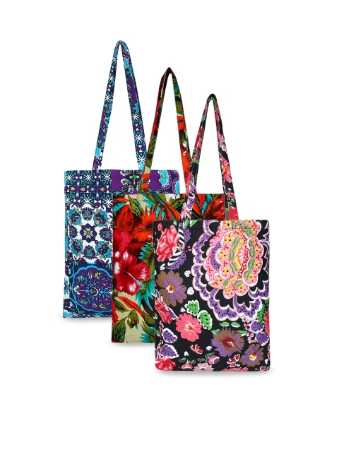

Anekaant Women Multicoloured Set Of 3 Printed Tote Bag, Multi