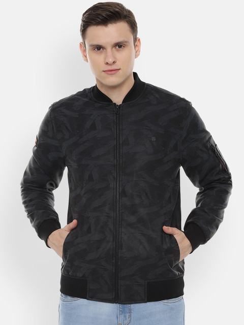 

Solly Jeans Co. Men Black Printed Bomber Jacket