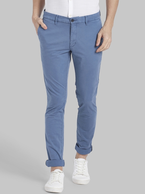 

Parx Men Blue Regular Fit Solid Regular Trousers
