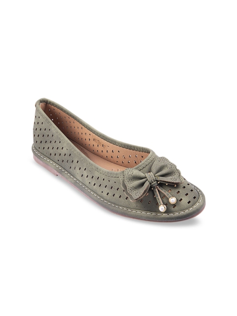 

URBANE Women Green Solid Ballerinas