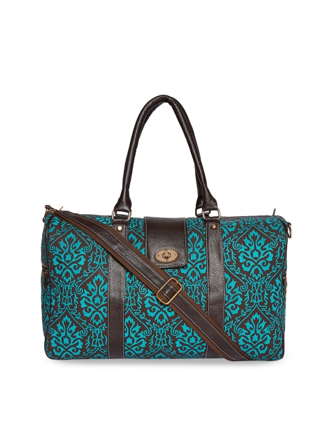 

Pick Pocket Women Coffee Brown Printed Medium Duffel Bag
