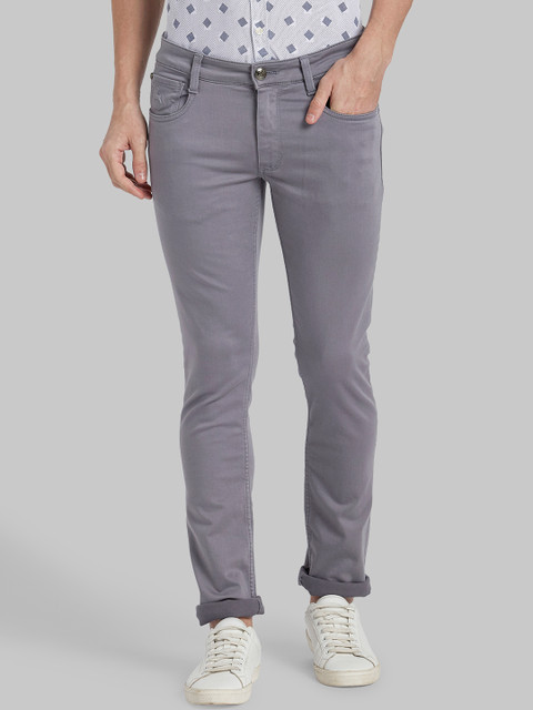

Parx Men Grey Regular Fit Mid-Rise Clean Look Stretchable Jeans