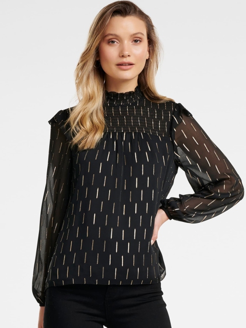 

Forever New Women Black Printed Top