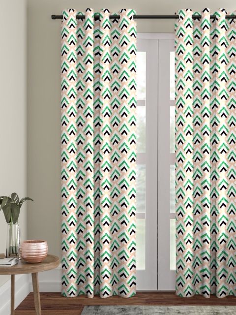 

Alina decor White Single Door Curtain