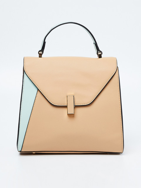 

CODE by Lifestyle Beige Solid Handheld Bag