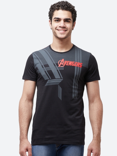 

Free Authority Men Black Avengers Printed Round Neck T-Shirt