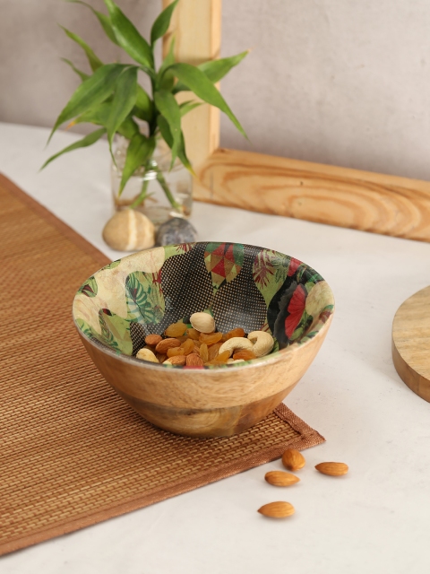

India Circus by Krsnaa Mehta Beige & Black Printed Bowl