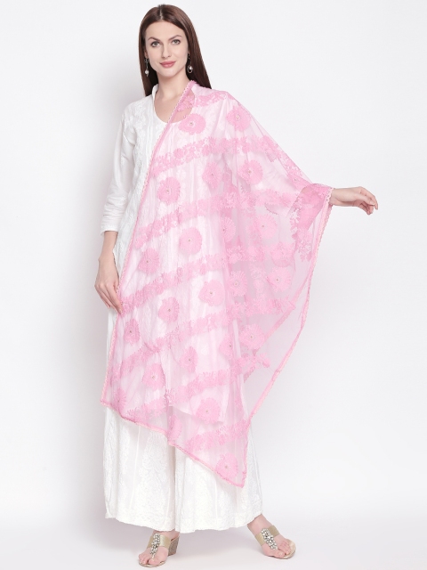 

Dupatta Bazaar Pink Embroidered Dupatta