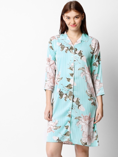 

I like me Blue Printed Nightdress