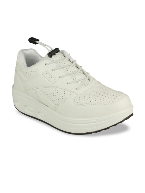 

Flat n Heels Women White Slip-On Sneakers