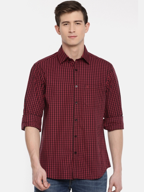 

JDC Men Red Slim Fit Checked Casual Shirt