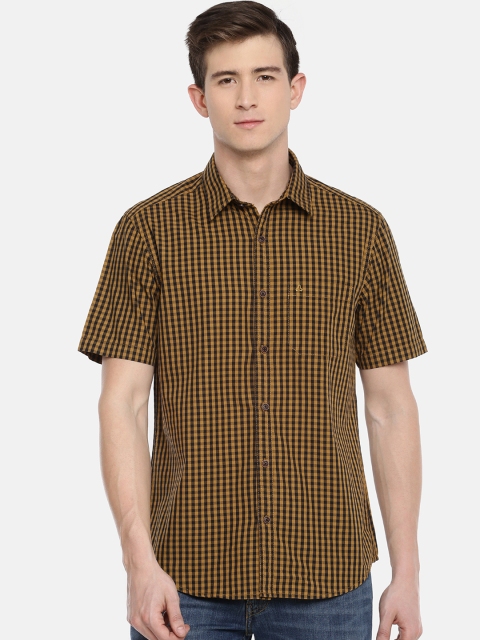 

JDC Men Brown Slim Fit Checked Casual Shirt
