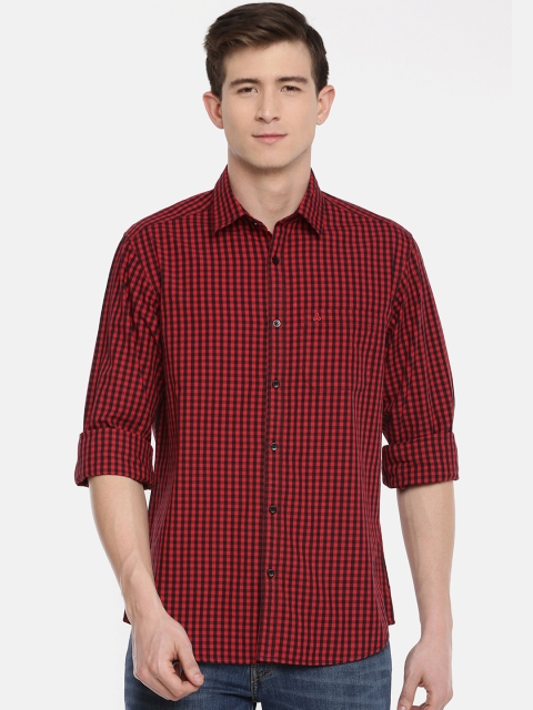

JDC Men Red & Black Slim Fit Checked Casual Shirt