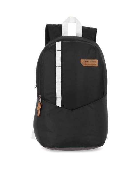 

LAVIE SPORT Unisex Black & White Solid Backpack