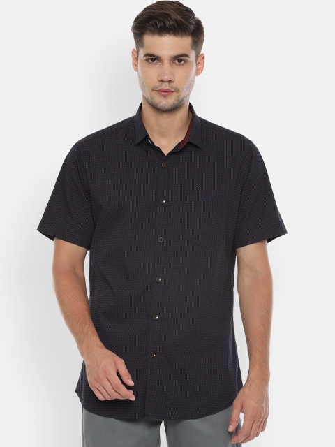 

Van Heusen Sport Men Navy Blue Slim Fit Printed Casual Shirt