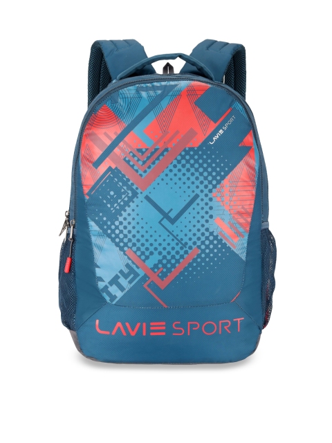 

LAVIE SPORT Unisex Blue & Orange Graphic Backpack
