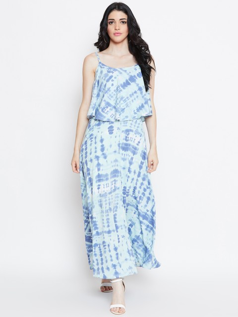 

THE SILHOUETTE STORE Women Dyed Blue Maxi Dress