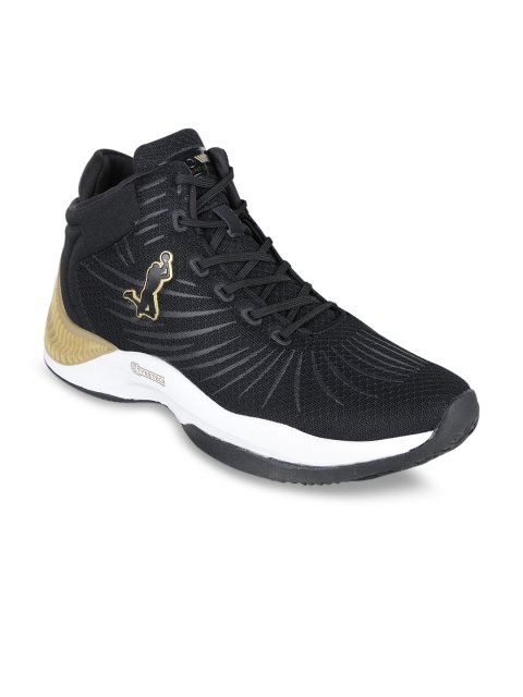 

Campus Men Black Mesh Mid-Top Running Shoes 5G-686-G