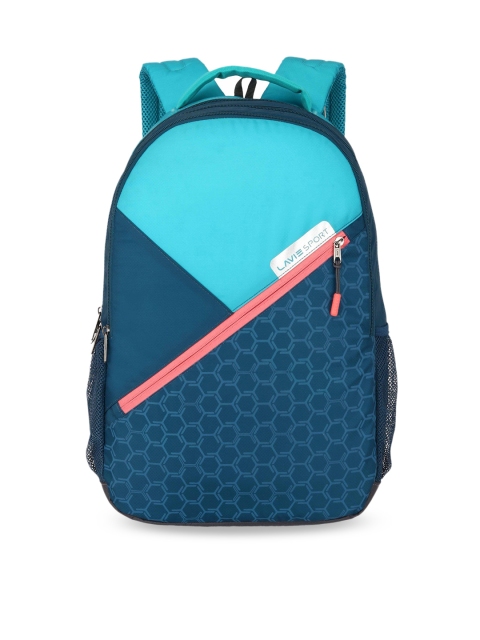 

LAVIE SPORT Unisex Blue Colourblocked Backpack