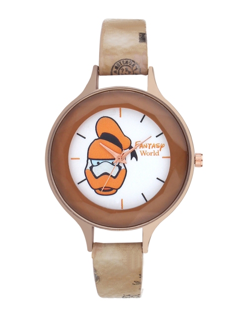 

Fantasy World Girls White & Orange Analogue Watch