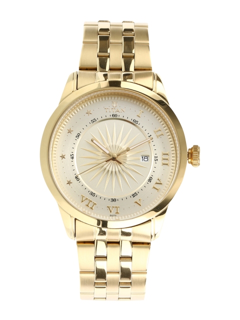 

Titan Men Gold-Toned Analogue Watch 1752YM02