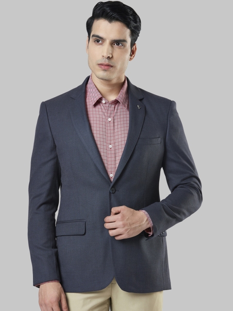 

Next Look Men Blue Solid Single-Breasted Blazer