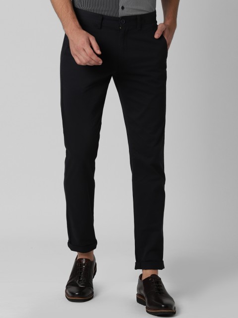 

Peter England Casuals Men Navy Blue Super Slim Fit Solid Regular Trousers