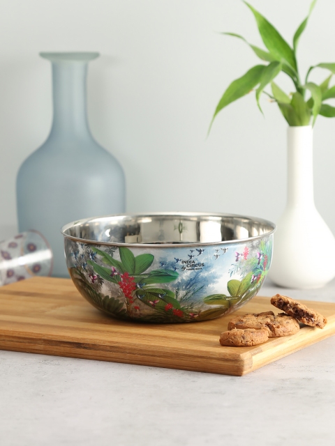 

India Circus by Krsnaa Mehta Multicoloured Stainless Steel Enamelled Bowl, Multi
