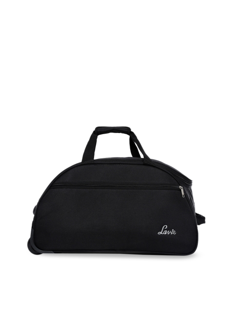 

LAVIE SPORT Unisex Black Solid Polar Wheel Small Duffel Trolley Bag