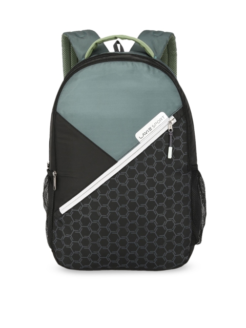 

LAVIE SPORT Unisex Black & Grey Geometric Backpack