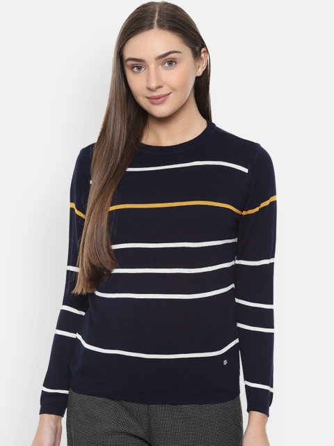 

Allen Solly Woman Women Navy Blue Striped Top