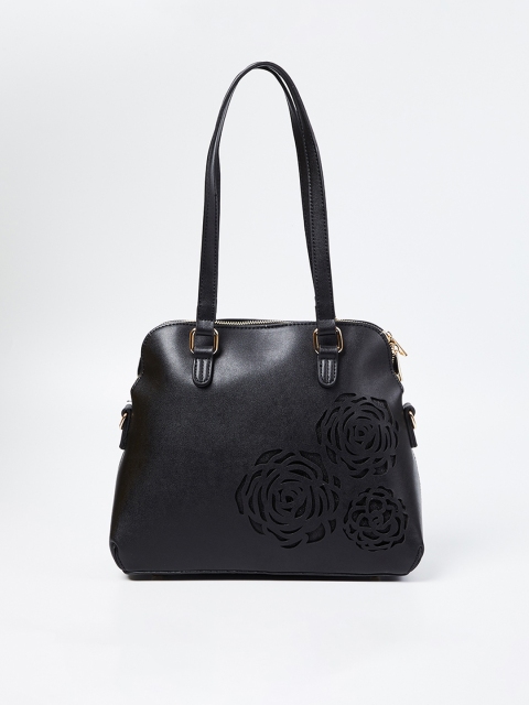 Ginger by Lifestyle Black Solid Shoulder Bag