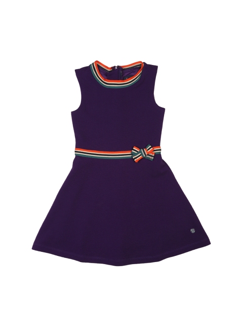 

Allen Solly Junior Girls Solid Purple Fit and Flare Dress