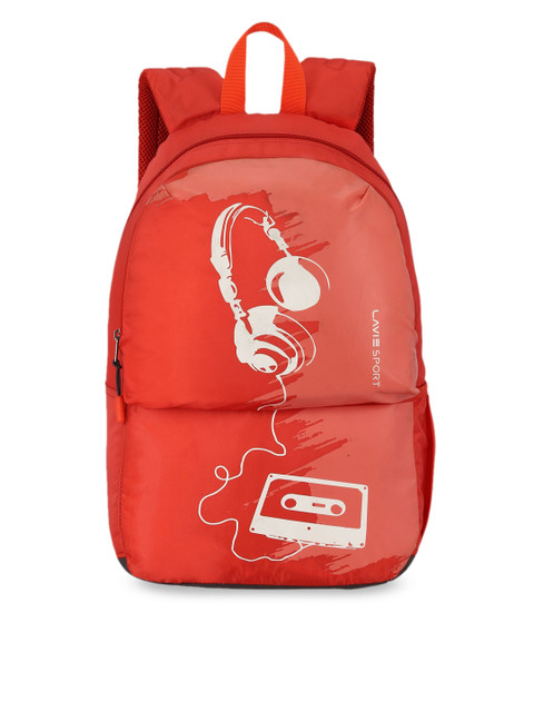 

LAVIE SPORT Unisex Orange Graphic Backpack
