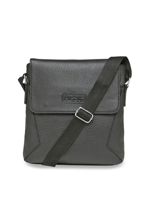

Apsis Unisex Black Solid Messenger Bag