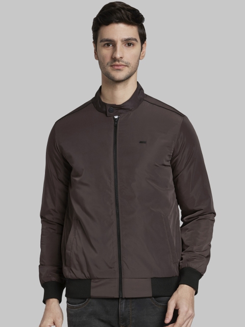 

Parx Men Brown Solid Bomber Jacket