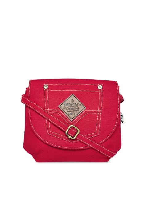 

Pick Pocket Red Solid Sling Bag