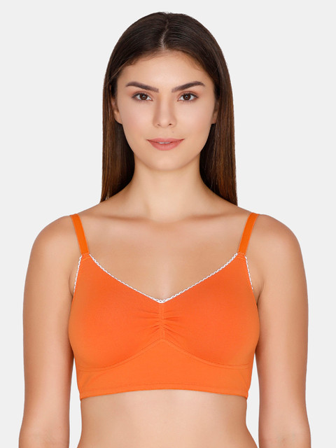 

Zivame Orange Bralette Bra - Full Coverage