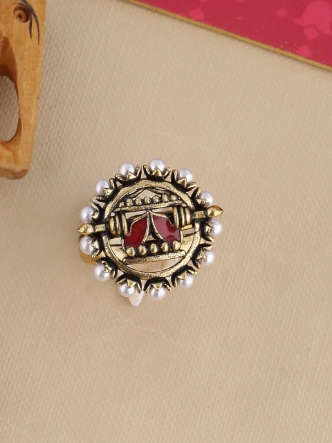 

Studio Voylla Oxidised Gold-Plated Ring