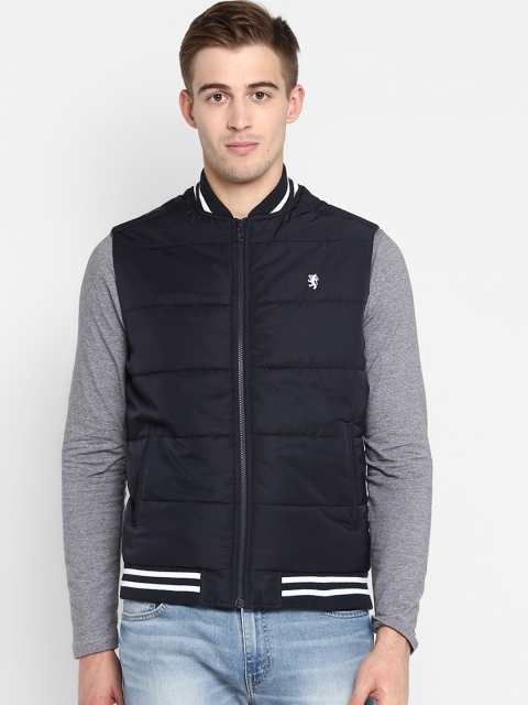 

Red Tape Men Navy Blue Solid Jacket