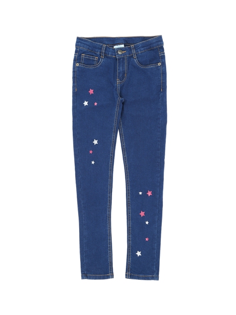 

Pantaloons Junior Girls Blue Regular Fit Mid-Rise Clean Look Jeans