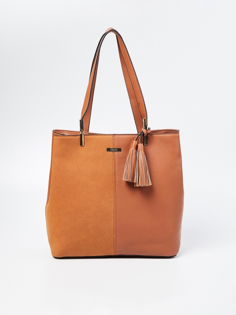 

CODE by Lifestyle Brown Colourblocked Shoulder Bag