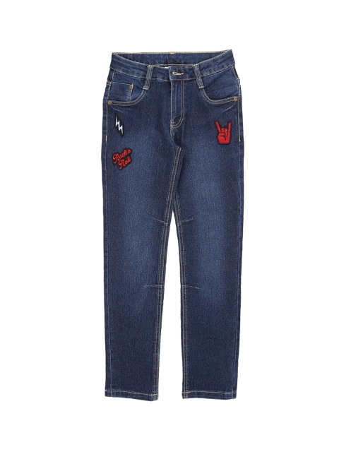 

Pantaloons Junior Boys Navy Blue Tapered Fit High-Rise Clean Look Jeans